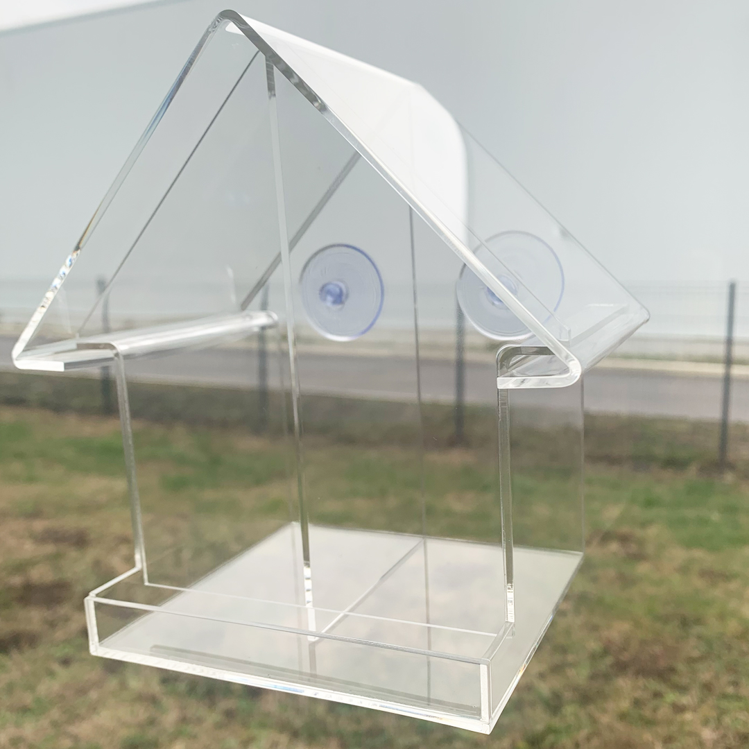 Mangeoire fenêtre acrylique Esschert Design FB370 - Mangeoire transparente  pour oiseaux