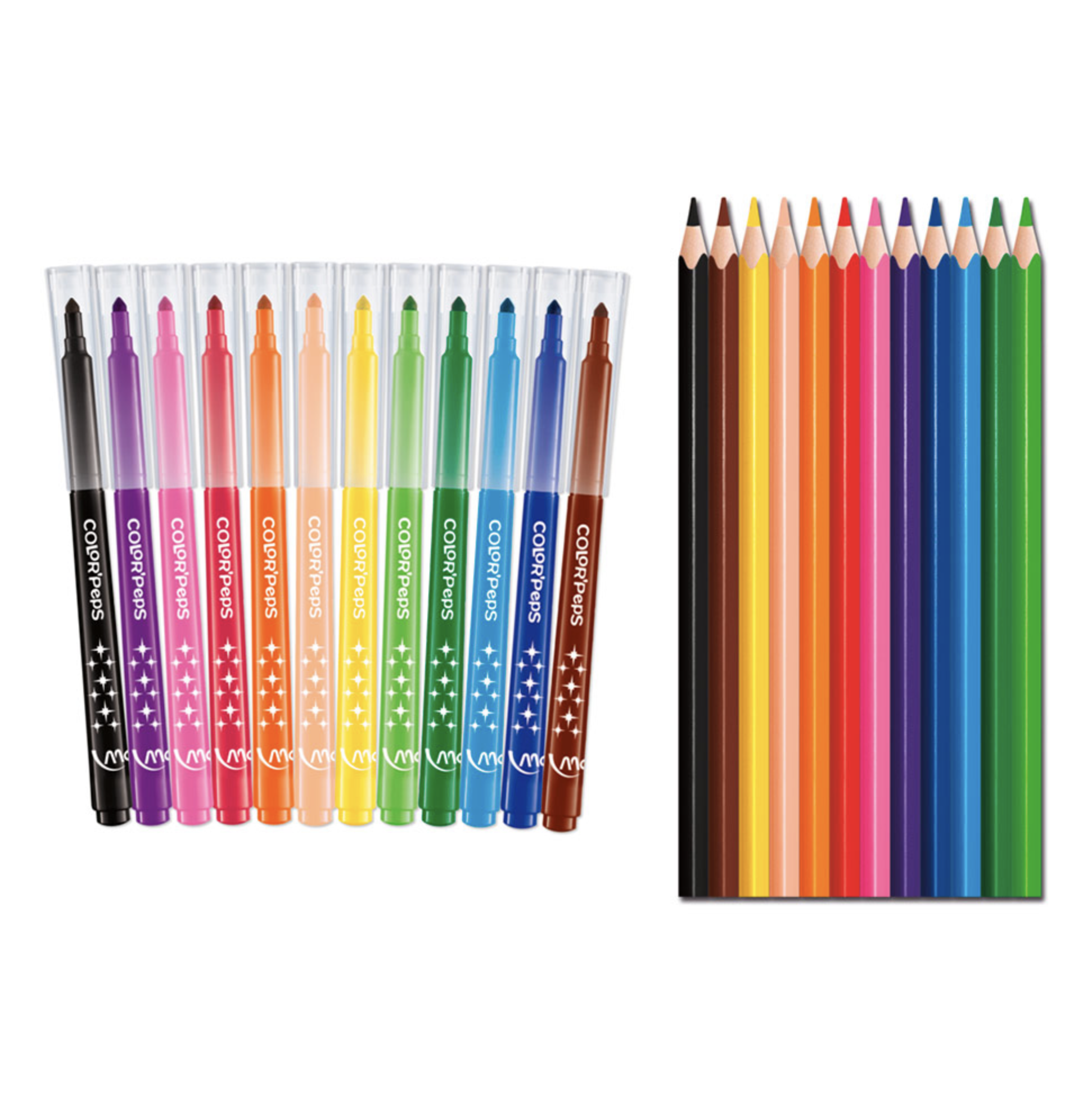Trousse crayon couleur CORECTOR Polycolor - Trousse souple - 36 Crayons  Polycolor