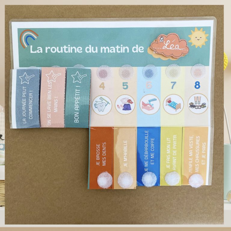 Ma routine du matin pour enfants - Mes courses en vrac