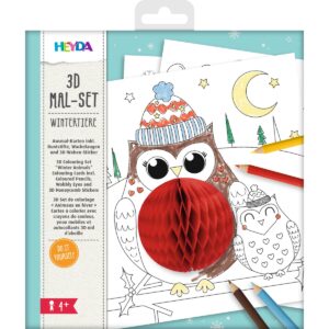 Kit de coloriage 3D animaux d'hiver Heyda