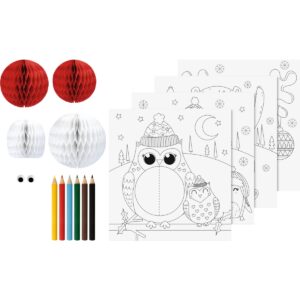 Contenu du Kit de coloriage 3D animaux d'hiver Heyda