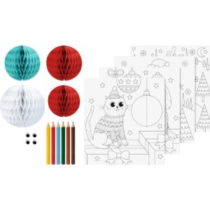Contenu du Kit de coloriage 3D hiver Heyda