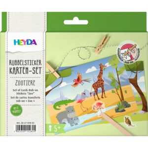 Kit de Cartes Transferts Animaux du zoo Heyda