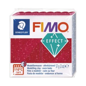 Pâte fimo rouge galaxie dans son emballage
