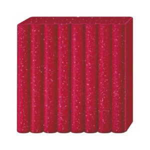 Pâte fimo rouge galaxie sans son emballage
