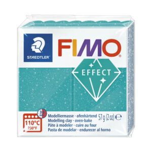 Pâte fimo turquoise galaxie dans son emballage