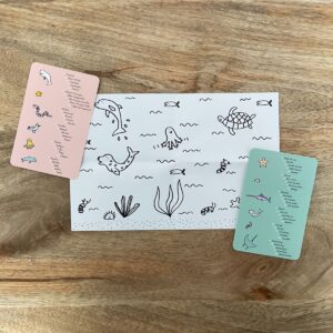Cartes de animaux de la mer et le coloriage